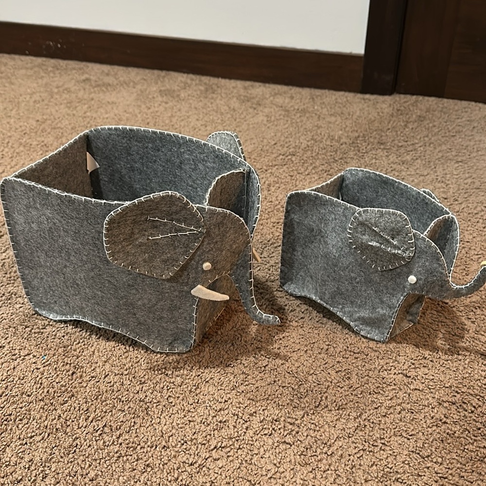 Pottery Barn elephant containers